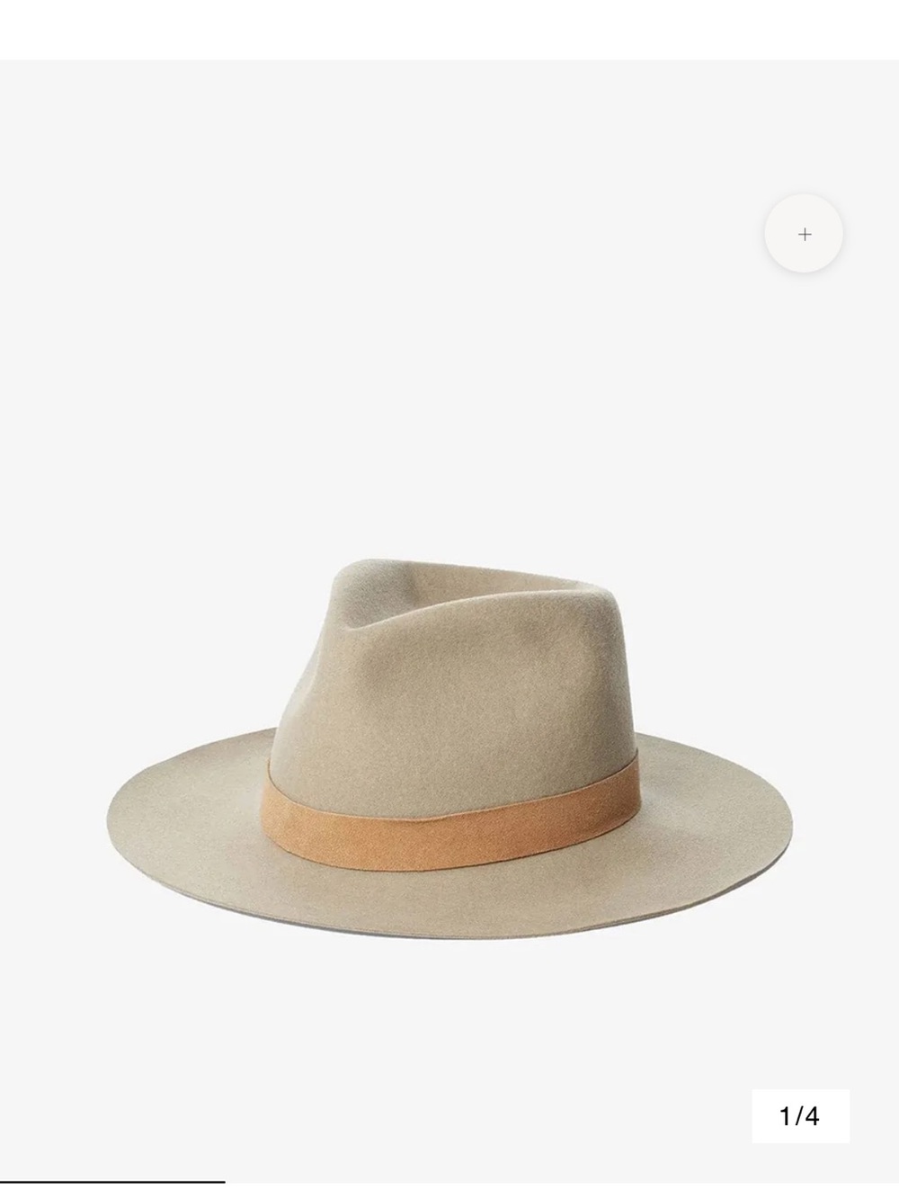 NWT Ross Clay Janessa Leone Beige Fedora with Tan Band
